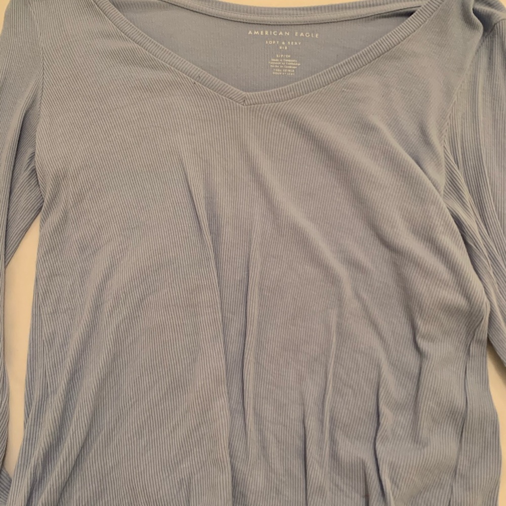 American Eagle Blue Oversized Long Sleeve